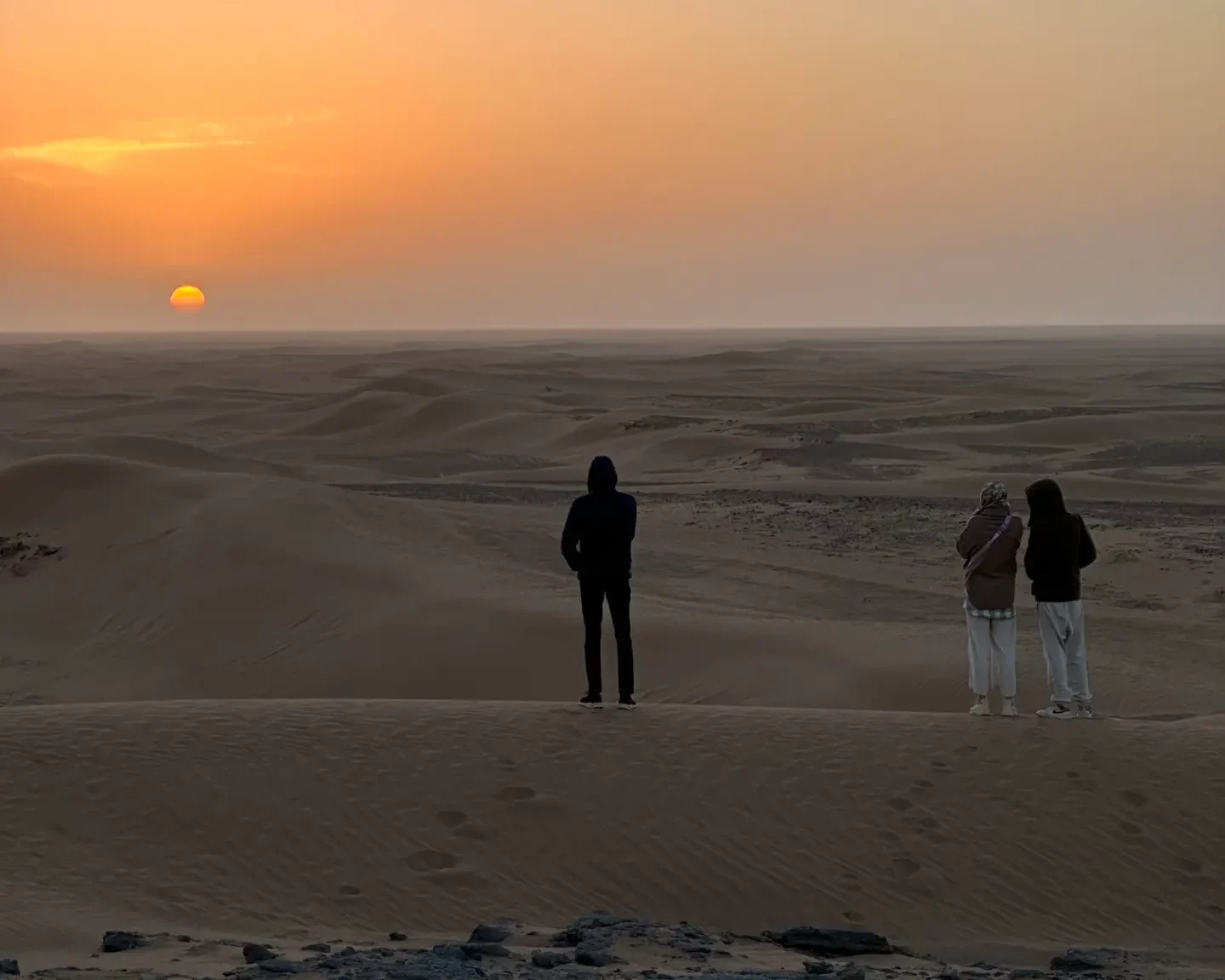 Sunrise in the desert Morocco